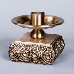  Combination Finish Bronze Altar Candlestick: 9725 Style - 1 1/2\" Socket 
