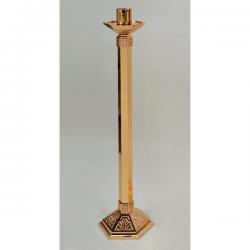  Satin Finish Bronze Paschal Candlestick (B): 9942 Style - 48\" Ht 