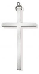  Traditional Latin Cross - Silver Plate 