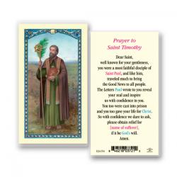  \"Prayer to Saint Timothy\" Laminated Prayer/Holy Card (25 pc) 