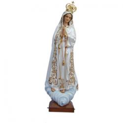 Our Lady of Fatima Heart Statue in Resin/Marble Composite - 48\"H 