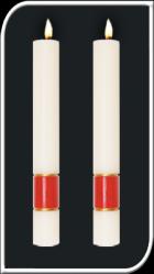  Gloria Gold Paschal Side Candles 2\" x 12\" 