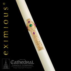  The \"Cross of Erin\" Eximious Paschal Candle - 2-1/16 x 42, #5 