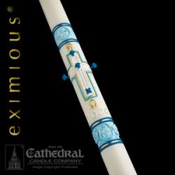  The \"Most Holy Rosary\" Eximious Paschal Candle - 2-1/2 x 60 - #10 