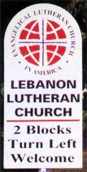  Single Sided Lutheran Church or School Post Road Sign 