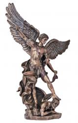  St. Michael the Archangel Statue - Cold Cast Bronze, 14.5\"H 