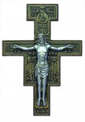  San Damiano Crucifix W/Pewter Style Corpus, 16\" 