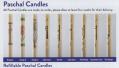  Refillable Paschal Candle Shell Only 1-1/2 x 30 Byzantine Cross 