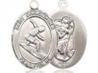  St. Christopher/Surfing Oval Neck Medal/Pendant Only 