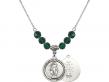  Miraculous Medal Birthstone Necklace Available in 15 Colors 