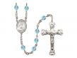  St. Rose Philippine Duchesne Centre w/Fire Polished Bead Rosary in 12 Colors 
