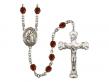  St. Raymond of Penafort Centre w/Fire Polished Bead Rosary in 12 Colors 