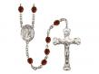  St. Lucy Centre w/Fire Polished Bead Rosary in 12 Colors 