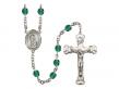  St. Anne Centre w/Fire Polished Bead Rosary in 12 Colors 