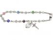  Rosary Bracelet w/Swarovski Rundell Bead in Assorted Colors 