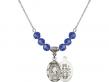  Miraculous Medal Birthstone Necklace Available in 15 Colors 