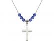  Cross Medal Birthstone Necklace Available in 15 Colors 