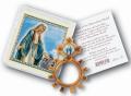  OUR LADY OF GRACE OLIVE WOOD ROSARY RING WITH PRAYER (10 PK) 