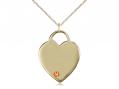  Large Heart Neck Medal/Pendant w/Topaz Stone Only for November 