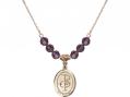  Matrimony Medal Birthstone Necklace Available in 15 Colors 