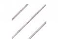  Sterling Silver - Rhodium Finished Curb Endless Chain - Carded 