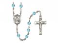  St. Kateri Tekakwitha Centre w/Fire Polished Bead Rosary in 12 Colors 