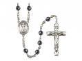  St. Francis of Assisi Centre Rosary w/Hematite Beads 