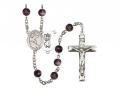  St. Sebastian/Soccer Centre Rosary w/Brown Beads 