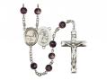  St. Sebastian/Fishing Centre Rosary w/Brown Beads 