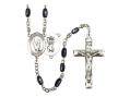  St. Christopher/Gymnastics Centre Rosary w/Black Onyx Beads 