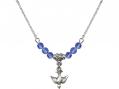  Holy Spirit Medal Birthstone Necklace Available in 15 Colors 