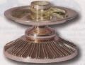  Textured Finish Bronze Altar Candlestick: 1936 Style - 4" Ht 