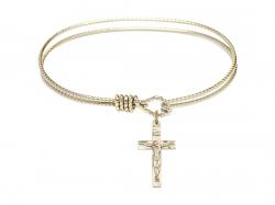  Crucifix Charm Bangle Bracelet 