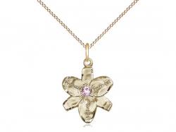 Chastity Neck Medal/Pendant w/Light Amethyst Stone Only For June 