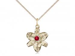  Chastity Neck Medal/Pendant w/Ruby Stone Only For July 
