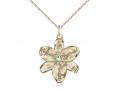  Chastity Neck Medal/Pendant Only w/Peridot Stone For August 