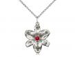  Chastity Neck Medal/Pendant Only w/Ruby Stone For July 