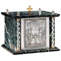  Green Marble Holy Family Motif Tabernacle 