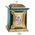  Sacred Heart Relief Tabernacle w/Green Marble 