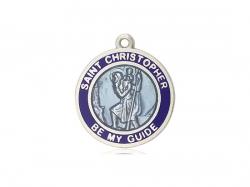  St. Christopher Enameled Neck Medal/Pendant Only 