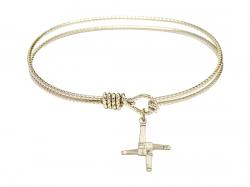  Saint Brigid Cross Charm Bangle Bracelet 