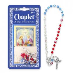  HOLY TRINITY CHAPLET WITH MULTI COLOR BEADS 