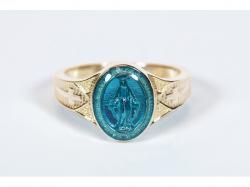  Miraculous Ring w/Blue Epoxy 