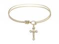  Crucifix Charm Bangle Bracelet 