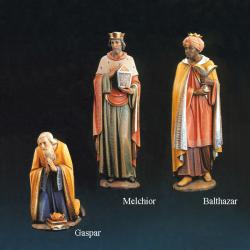  Three Wise Men Set Christmas Nativity Set Figurines by \"Kostner\" in Linden Wood 