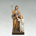  St. Joseph w/Child Jesus Statue in Linden Wood, 48" & 66"H 