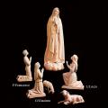  Our Lady of Fatima Group w/Three Children & Two Sheep in Linden Wood, 48" & 60"H 