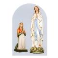  Our Lady of Lourdes w/Bernadette Statue in Linden Wood, 36" - 60"H 