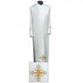  Shoulder Zipper Adult/Clergy Alb in Misto Cotone Fabric (60% Poly/40%Cotton) 