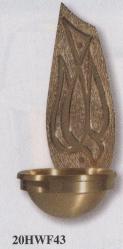  Combination Finish Bronze Holy Water Font: 2043 Style - 3\" Bowl 